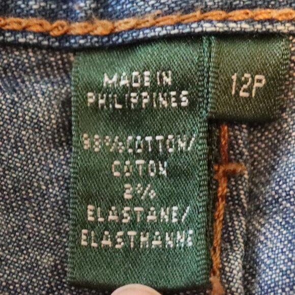 Lauren Jeans Co. Ralph Lauren Denim Blue 5 Pocket Zip Fly Jeans Size 12 petite - Picture 3 of 16